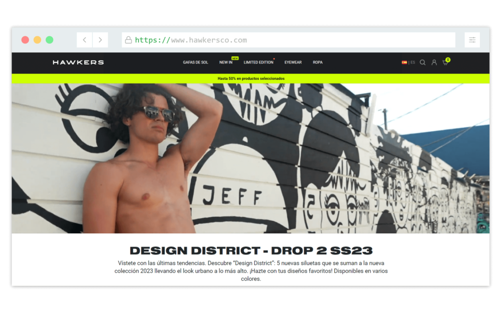 Tienda Shopify - Hawkers