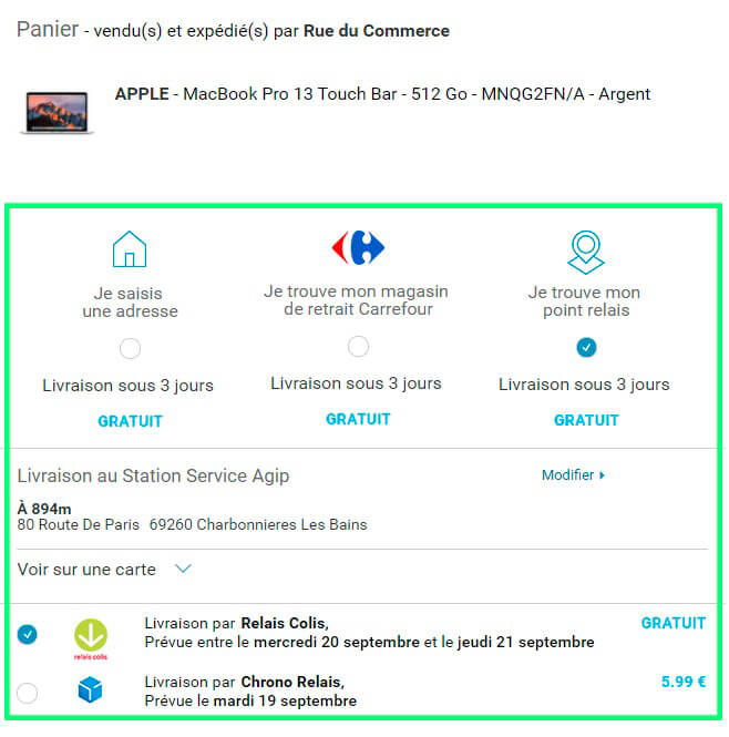 Choix modes de livraison e-commerce rueducommerce