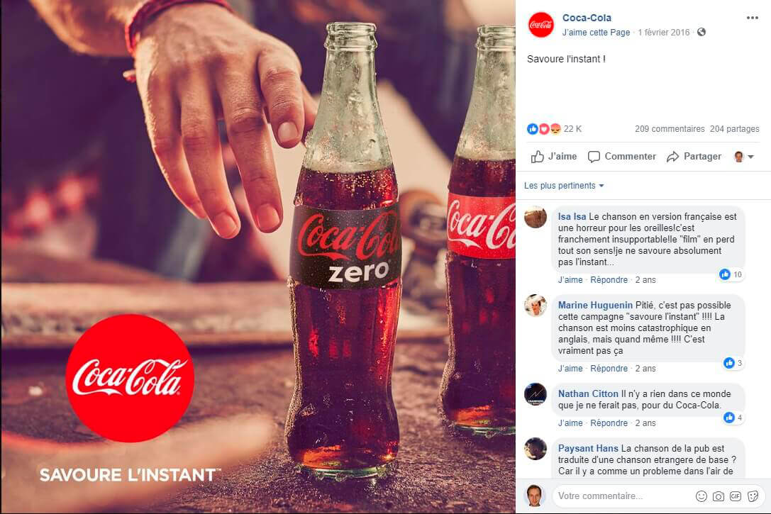 pub coca-cola Facebook